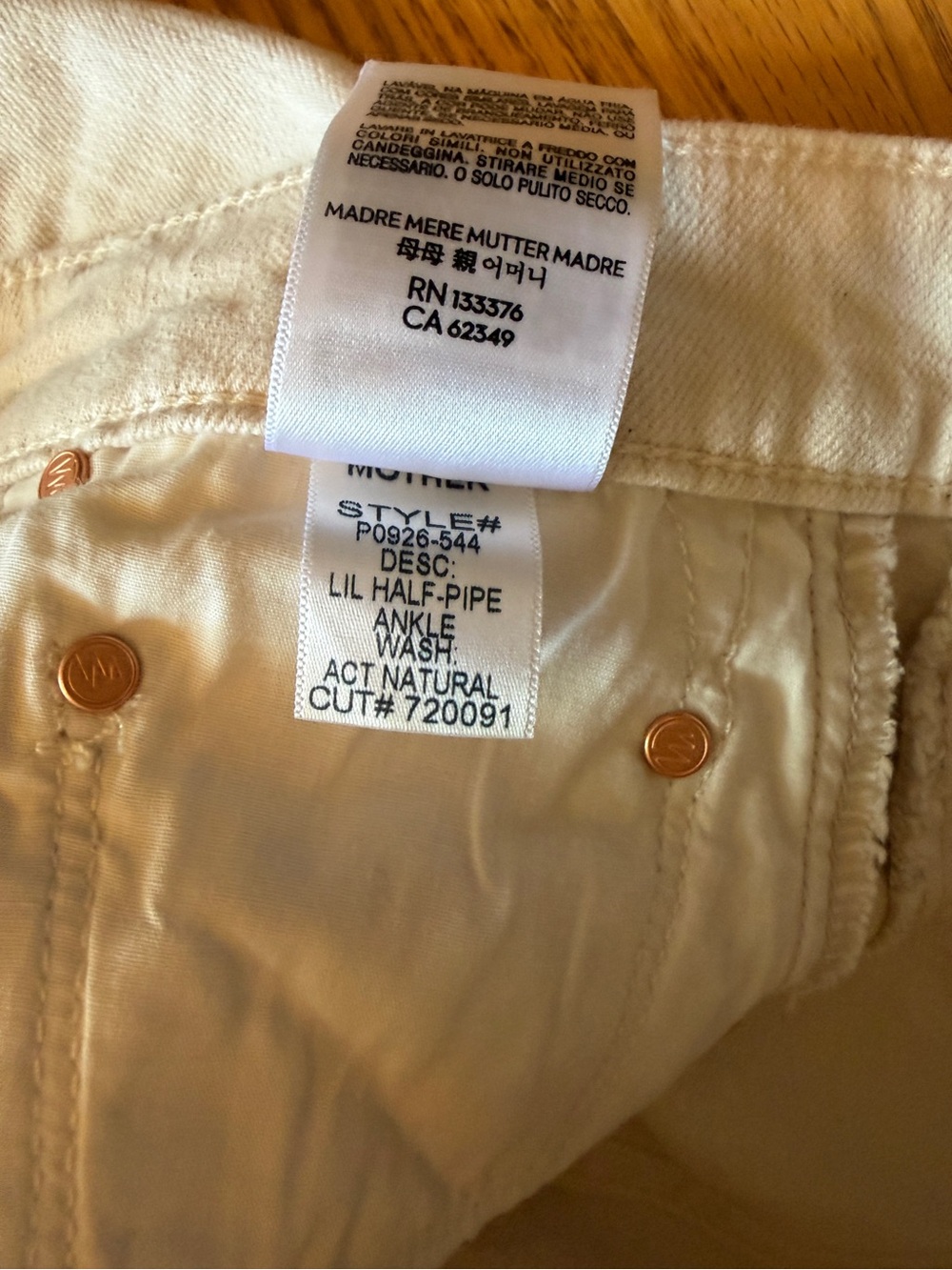 Lil Mother Superior NWT $238 Half Pipe Ankle 29P Act Natural - Picture 6 of 9